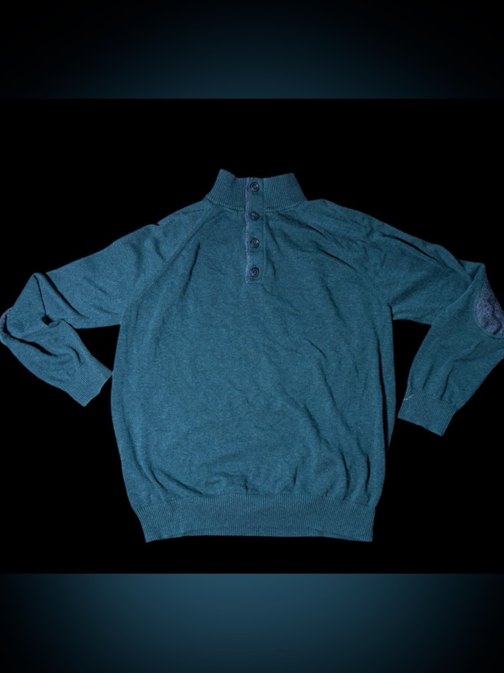 Green Button-Neck Sweater - Picture 11 of 13